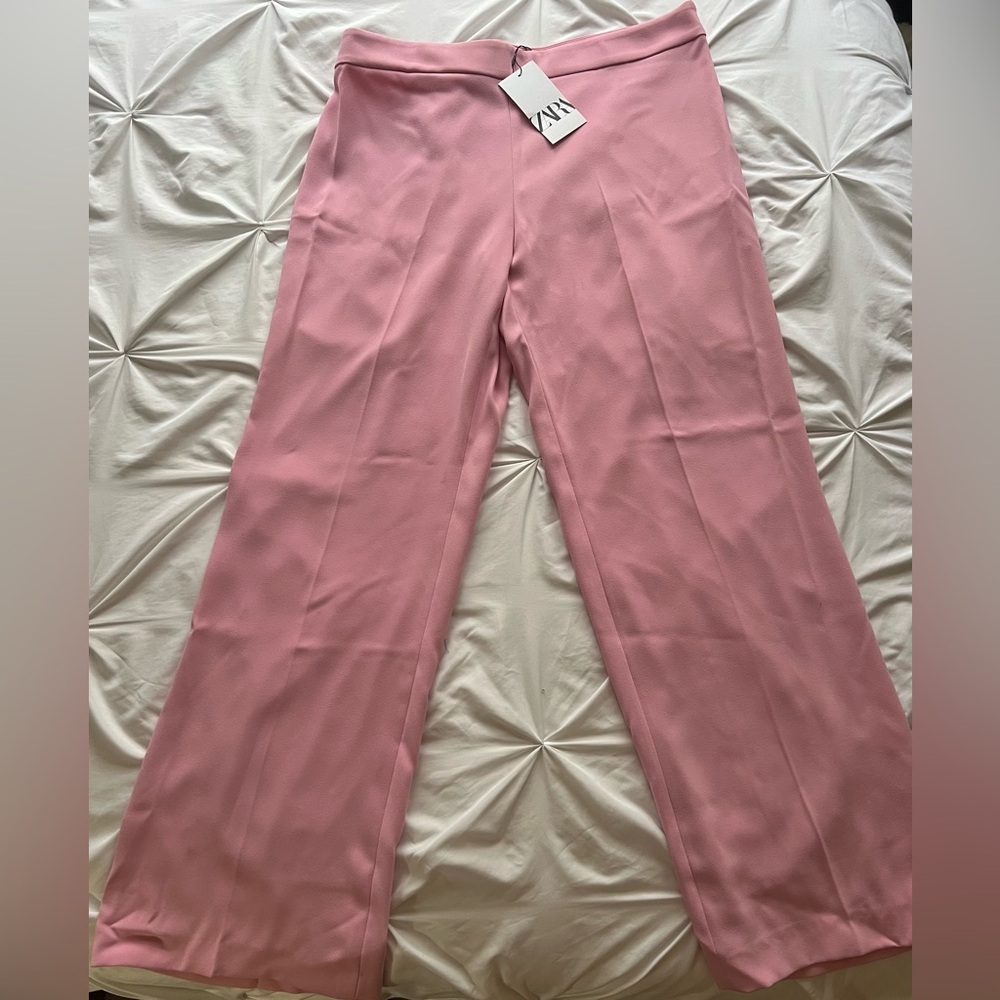 Zara Pink Wide Leg Women's Pants
